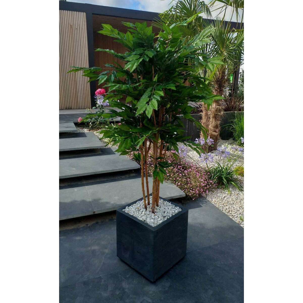Arbre artificiel Charme 5 troncs - plante d'intérieur - H.150cm vert