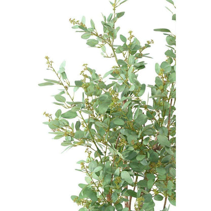 Arbre artificiel Eucalyptus - plante synthétique d'intérieur - H.160cm vert