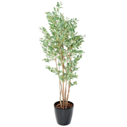 Arbre artificiel Eucalyptus - plante synthétique d'intérieur - H.185cm vert