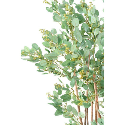 Arbre artificiel Eucalyptus - plante synthétique d'intérieur - H.185cm vert
