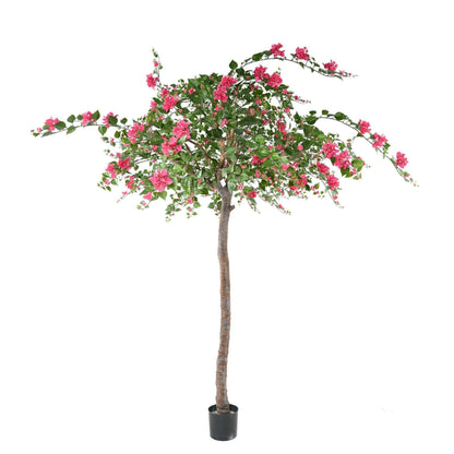Arbre artificiel fleuri Bougainvillier Tree - plante d'intérieur - H.280cm Fuchsia