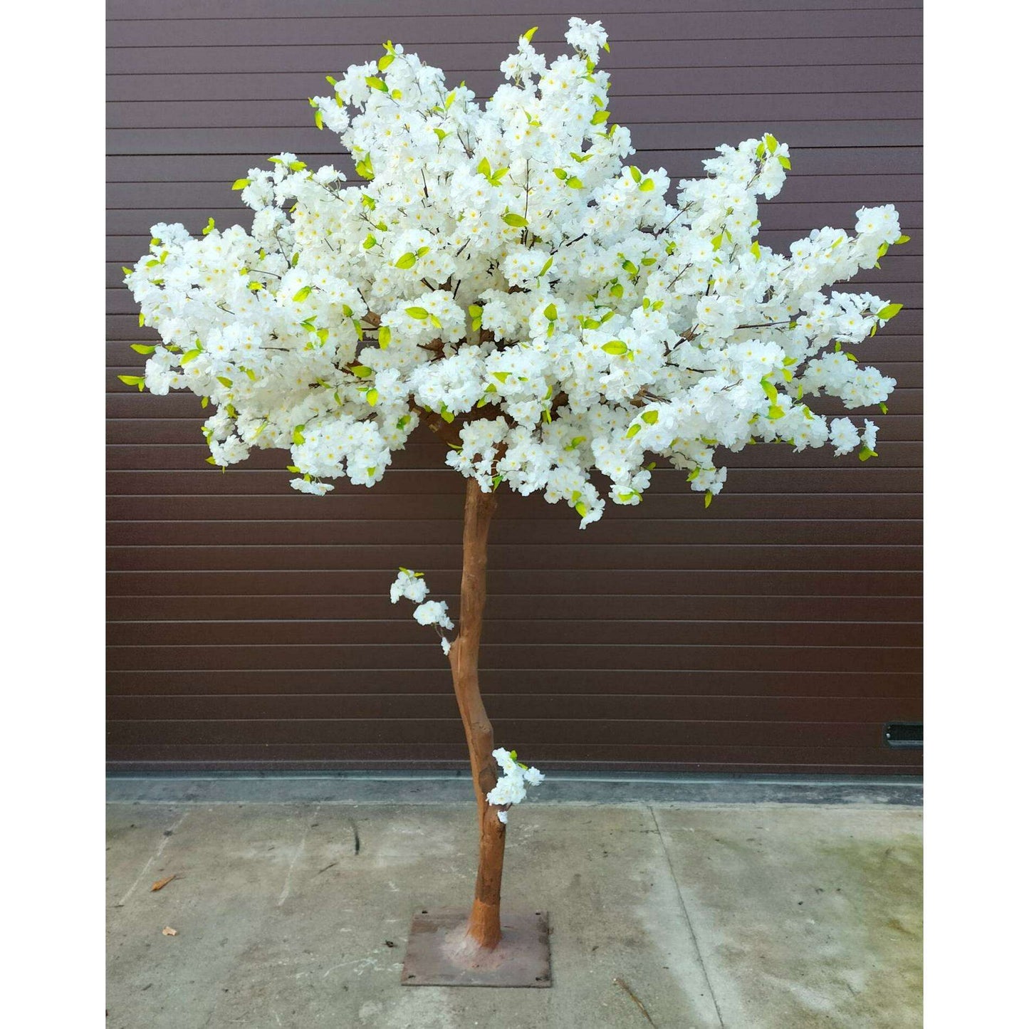 Arbre artificiel fleuri Cerisier du Japon - décoration d'intérieur - H.250cm blanc
