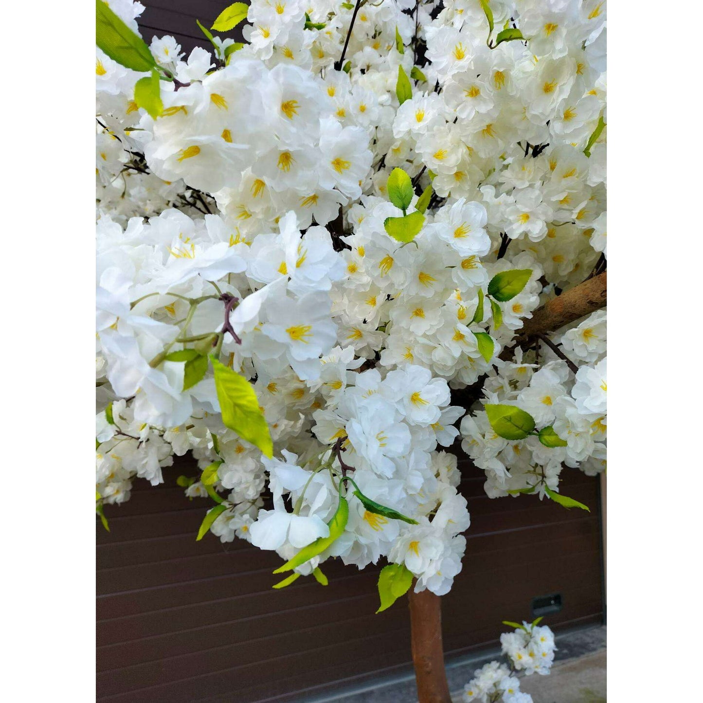 Arbre artificiel fleuri Cerisier du Japon - décoration d'intérieur - H.250cm blanc