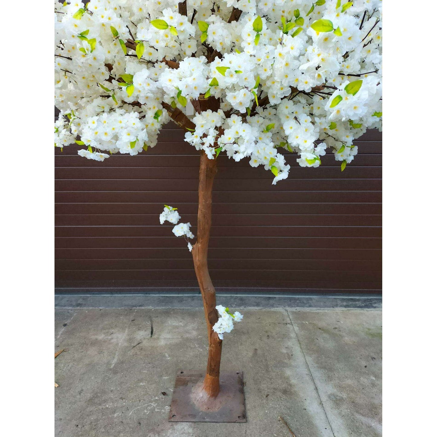 Arbre artificiel fleuri Cerisier du Japon - décoration d'intérieur - H.250cm blanc