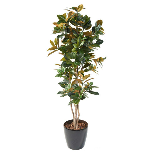 Arbre artificiel fleuri Magnolia 8 Fleurs - plante d'intérieur - H.185cm blanc