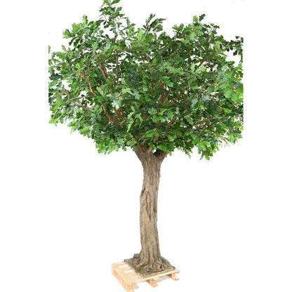 Arbre artificiel forestier Chêne sur platine - décoration d'intérieur - H.370cm
