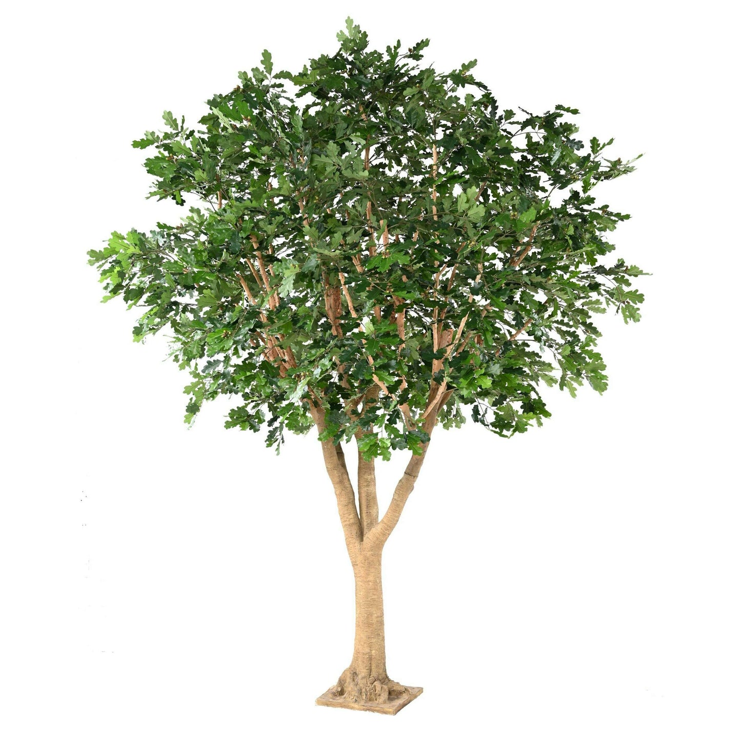 Arbre artificiel forestier Chêne sur platine - décoration d'intérieur - H.490cm