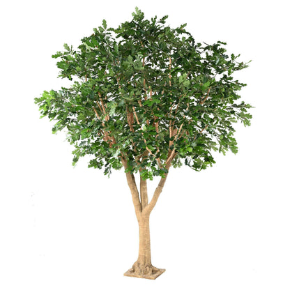 Arbre artificiel forestier Chêne sur platine - décoration d'intérieur - H.490cm