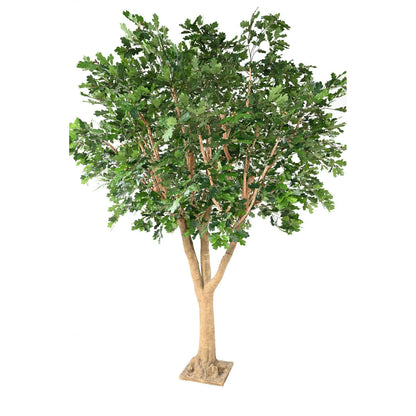 Arbre artificiel forestier Chêne sur platine - décoration d'intérieur - H.490cm