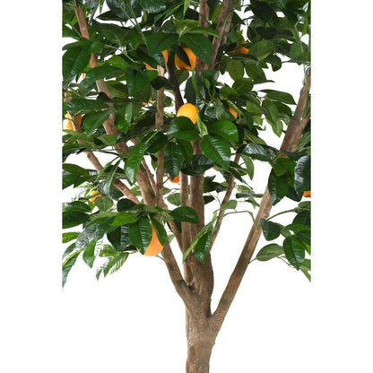 Arbre artificiel fruitier Oranger - intérieur - H.250cm vert orange