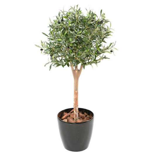 Arbre artificiel Olivier Eco - plante pour intérieur - H.110cm vert