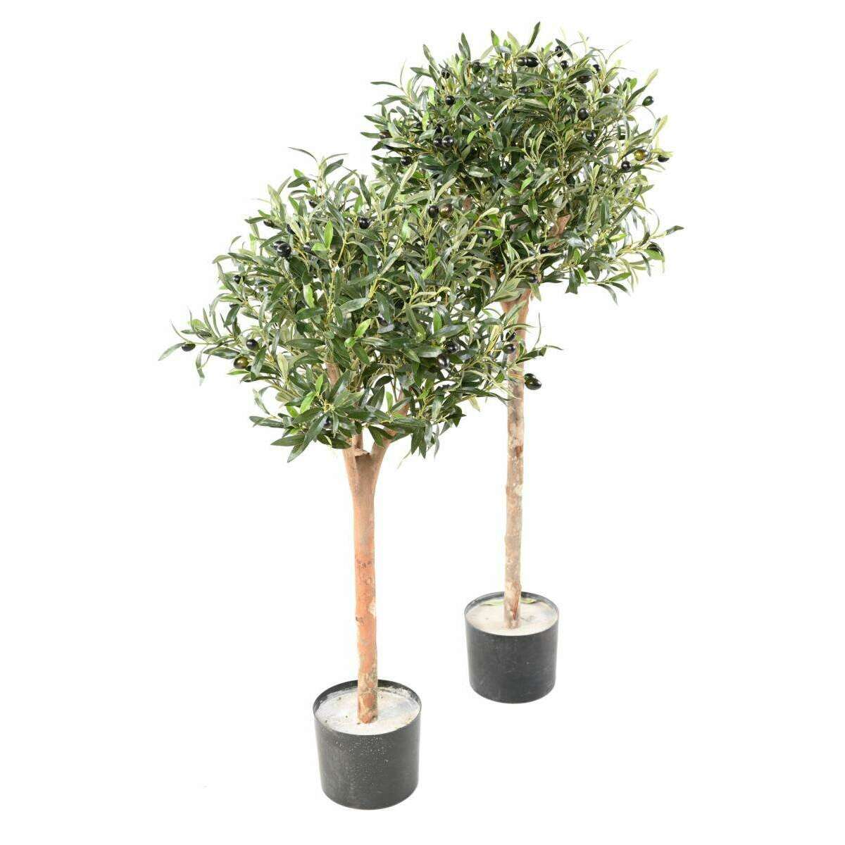 Arbre artificiel Olivier Eco - plante pour intérieur - H.110cm vert