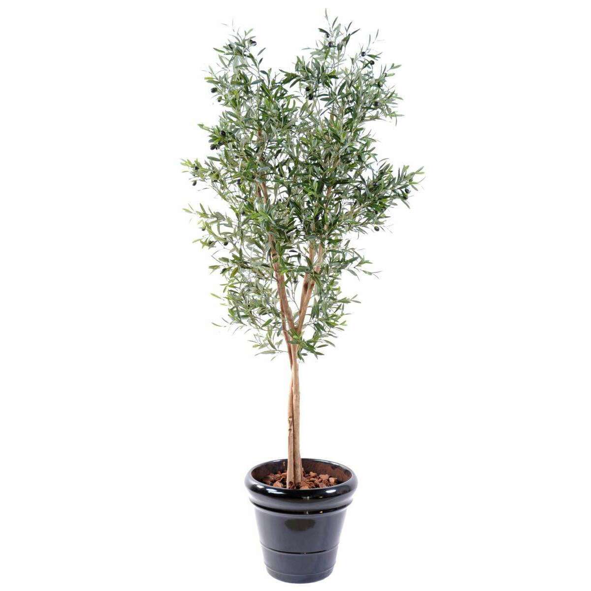 Arbre artificiel Olivier large 3 troncs - décoration pour intérieur - H.180cm