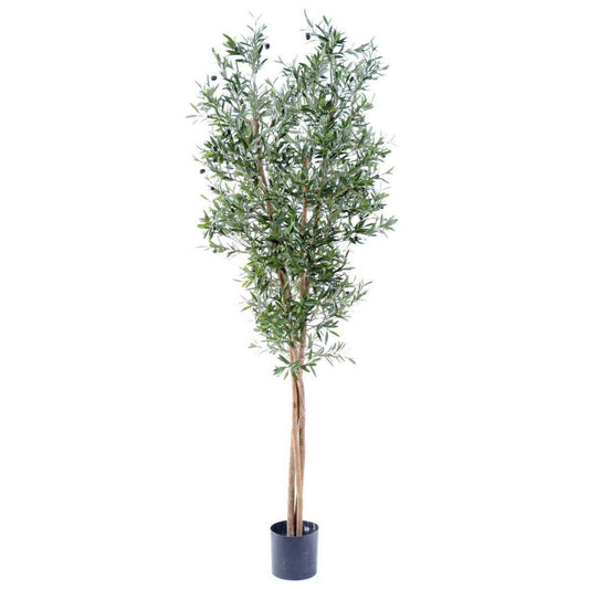 Arbre artificiel Olivier large 3 troncs - décoration pour intérieur - H.210cm