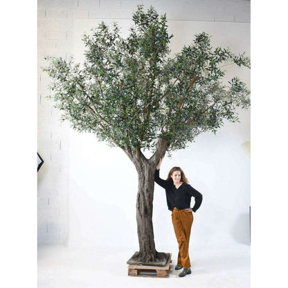 Arbre artificiel Olivier sur platine - plante pour intérieur - H.390cm