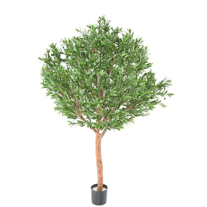 Arbre artificiel Olivier tête large PLAST UV - décoration pour extérieur - H.210cm
