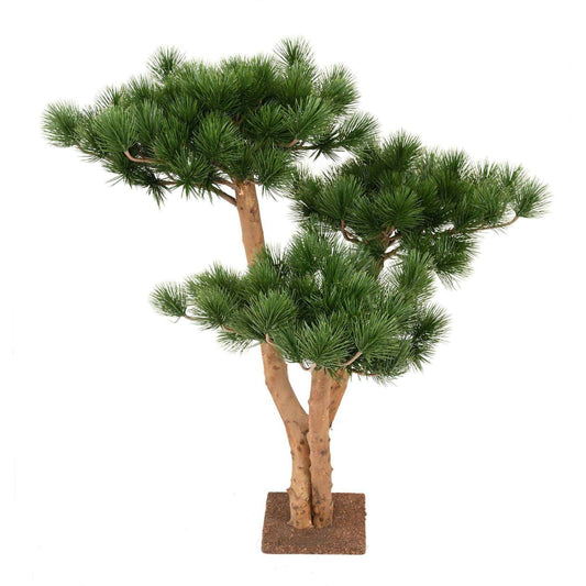 Arbre artificiel Pin UV résistant 3 troncs - arbre forestier d'extérieur - H.70cm