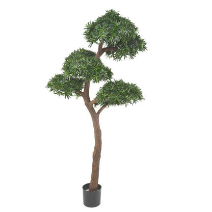 Arbre artificiel Podocarpus Bonsaï UV - intérieur extérieur - H.210cm