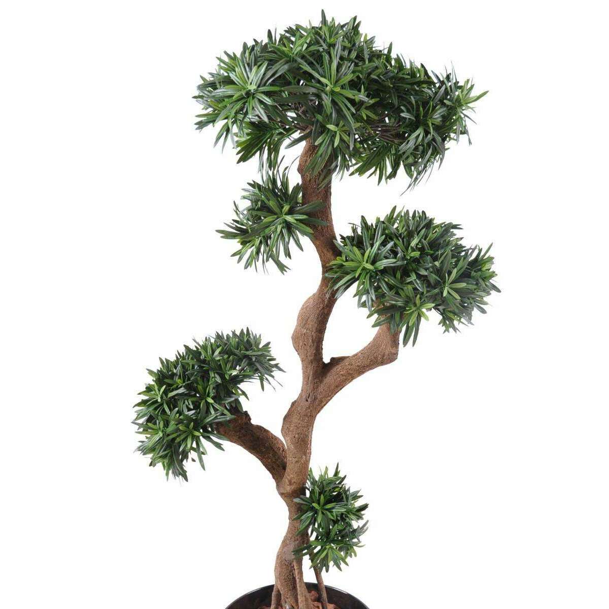 Arbre artificiel Podocarpus Tree 5 têtes - plante artificielle intérieur - H.140cm