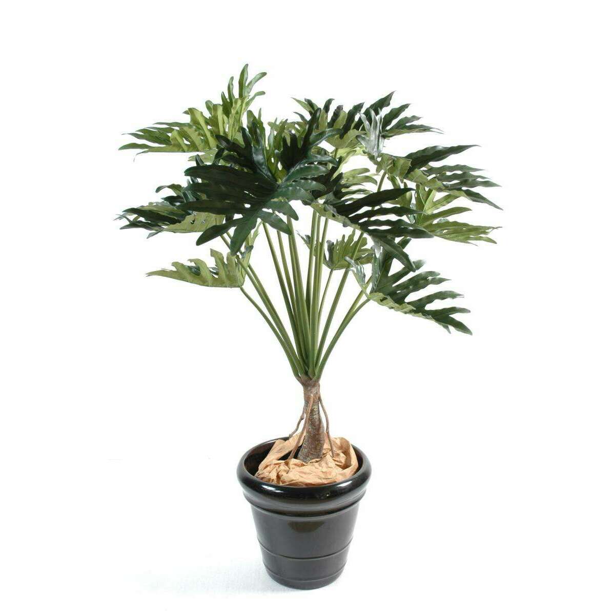 Arbre artificiel tropical Philodendron Selloum - plante d'intérieur - H.120cm vert