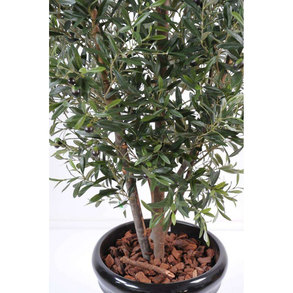 Arbre fruitier artificiel Olivier buisson et olives - plante pour intérieur - H.140cm
