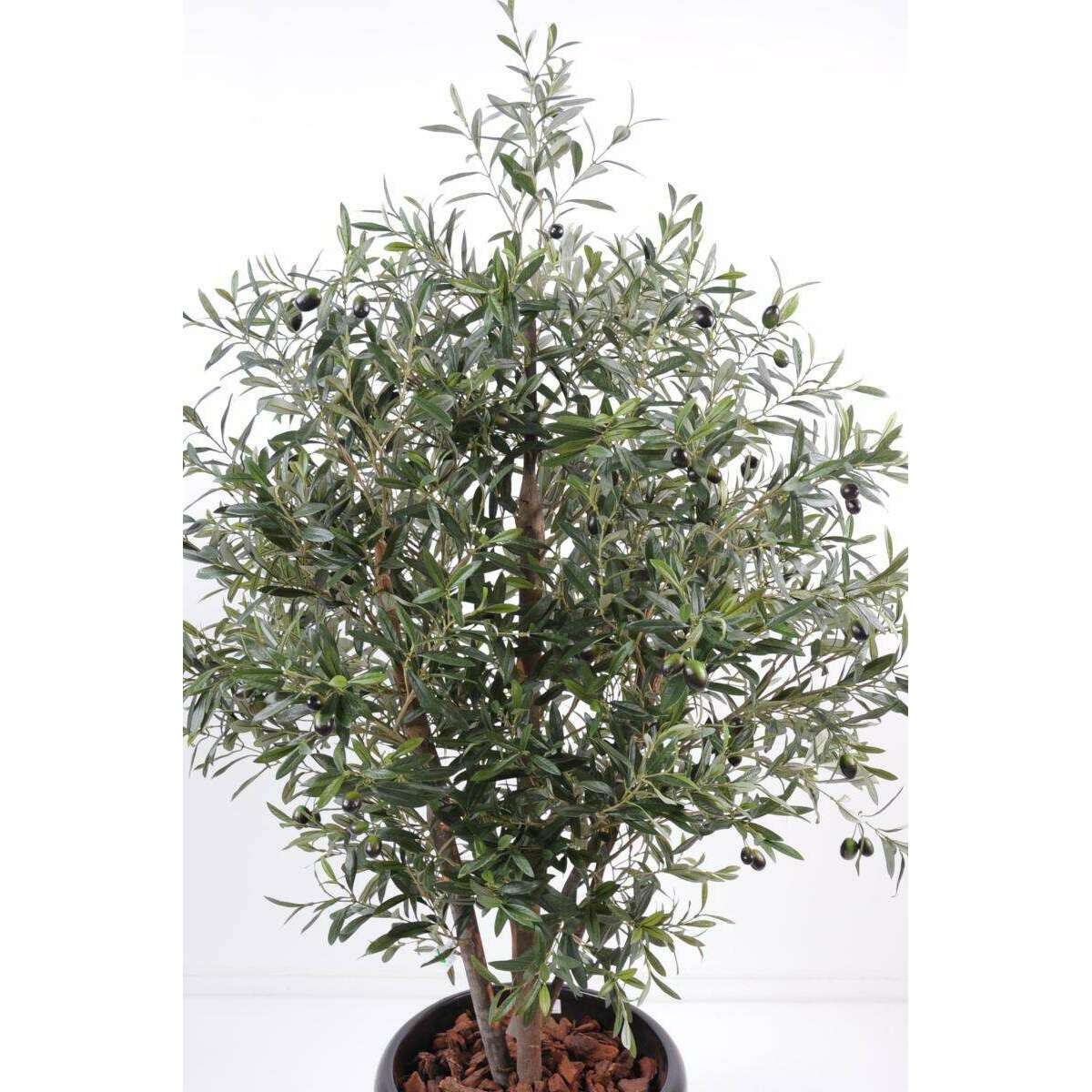 Arbre fruitier artificiel Olivier buisson et olives - plante pour intérieur - H.140cm
