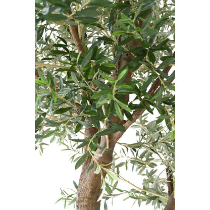 Arbre fruitier artificiel Olivier géant 2 têtes et olives - plante pour intérieur - H.350cm