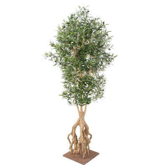 Arbre fruitier artificiel Olivier Root et olives - plante pour intérieur - H.175cm