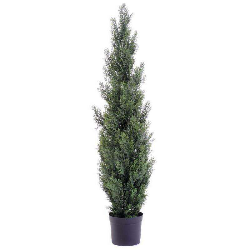 Arbuste artificiel Cyprès mini - intérieur extérieur - H.125cm vert