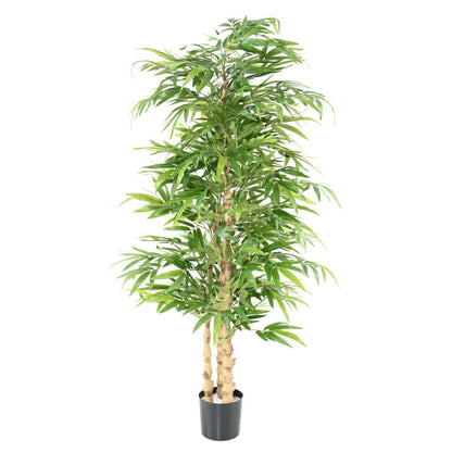 Bambou artificiel Bouddha - plante synthétique d'intérieur - H.190cm vert
