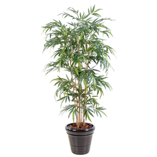 Bambou artificiel New UV résistant 6 cannes - extérieur balcon terrasse - H.180cm vert