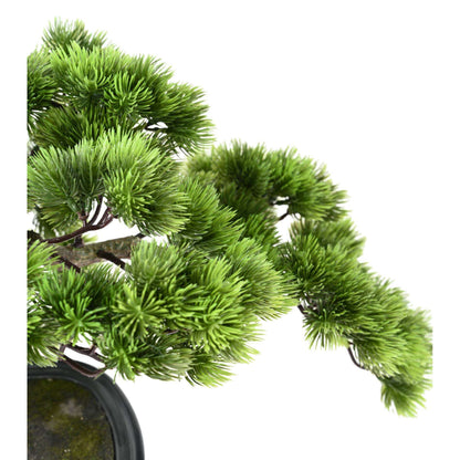 Bonsaï artificiel Pin en coupe - plante synthétique intérieur - H.37cm