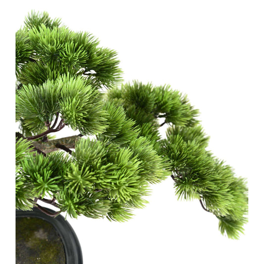 Bonsaï artificiel Pin en coupe - plante synthétique intérieur - H.37cm