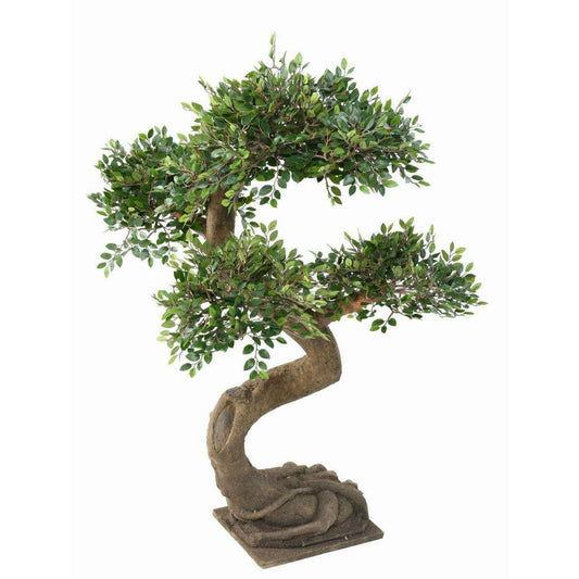 Bonsaï Orme artificiel sur platine - plante synthétique intérieur - H.90cm