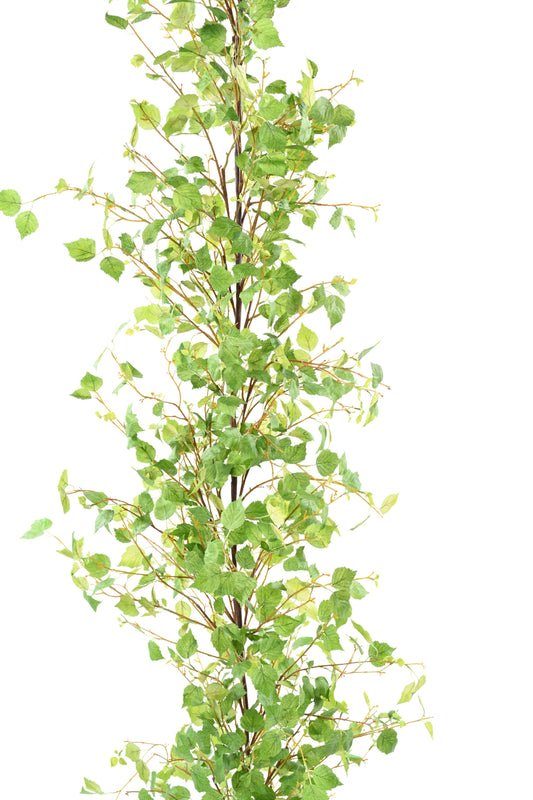Feuillage artificiel guirlande de bouleau - décoration intérieur -  H.210 cm – Vert