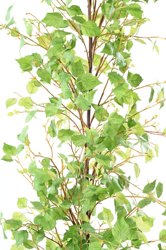Feuillage artificiel guirlande de bouleau - décoration intérieur -  H.210 cm – Vert