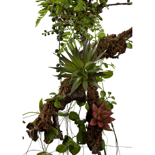 Branche artificielle Epiphyte à suspendre - suspension végétale - H.95cm