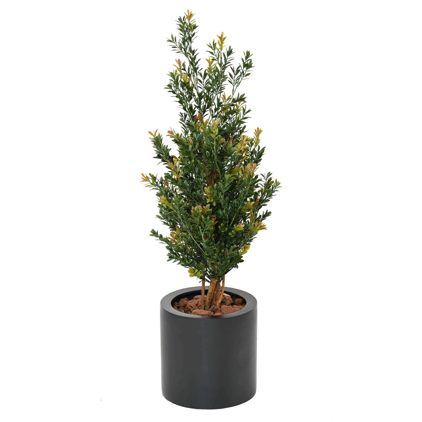 Buis artificiel Buisson RED DAY UV - topiaire pour extérieur - H.100cm vert