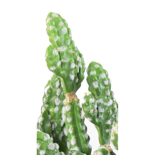 Cactus artificiel en pot - plante synthétique d'intérieur - H.35cm vert