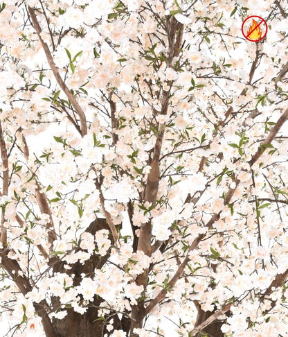 Cerisier en fleur artificiel géant 410cm  - Fire resistant - fleurs blanches