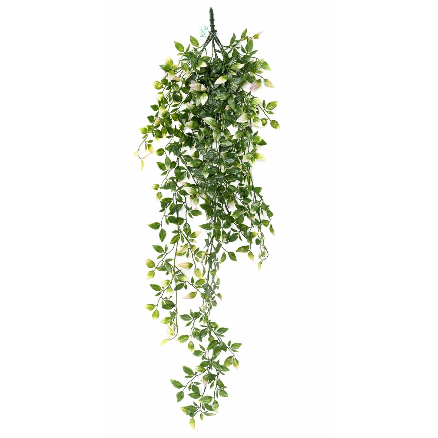 Chute artificielle Tradescantia résistant UV - plante pour extérieur - H.85cm vert rose
