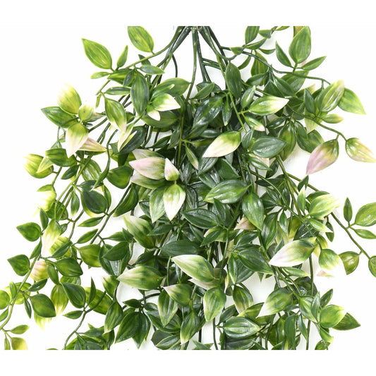 Chute artificielle Tradescantia résistant UV - plante pour extérieur - H.85cm vert rose - P1