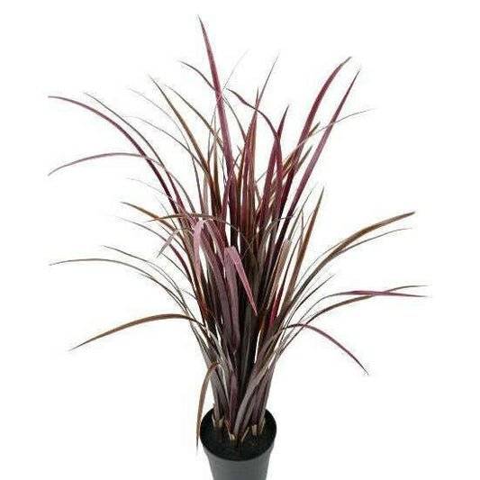 Citronnelle artificielle Cymbopognon Citratus - plante pour extérieur - H.90cm bordeaux
