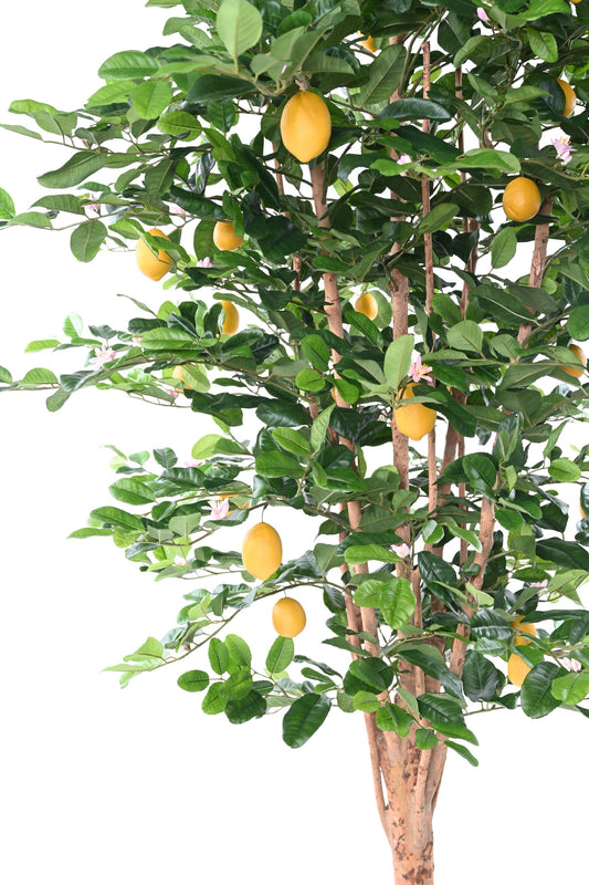 Arbre artificiel Citronnier Sunny - décoration intérieur -  H.235 cm – Vert et fruits jaunes