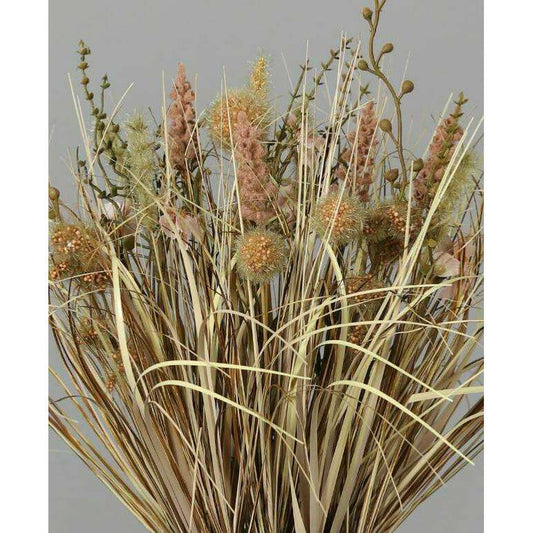 Composition artificielle fleurs séchées des prés - coupe céramique - H.40cm