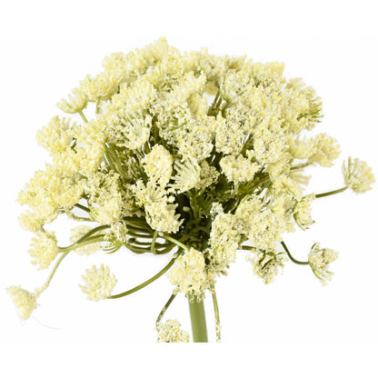 Fleur artificielle Daucus Carota - création bouquet pour intérieur - H. 54cm blanc