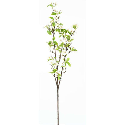 Feuillage artificiel branche Pommier XL - décoration pour intérieur - H.125cm blanc