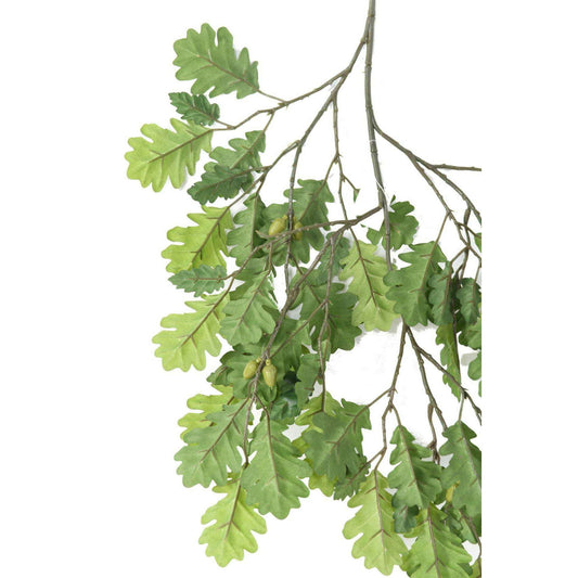Feuillage artificiel Chêne branche mini spray - décoration d'intérieur - H.60cm vert