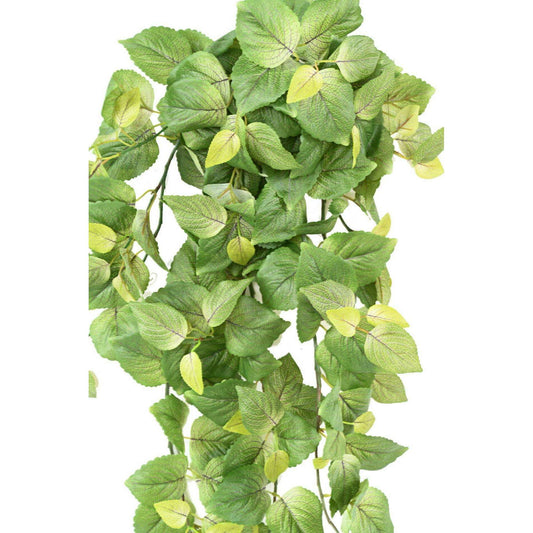 Feuillage artificiel chute de Coleus en piquet - plante d'intérieur - H.96cm vert