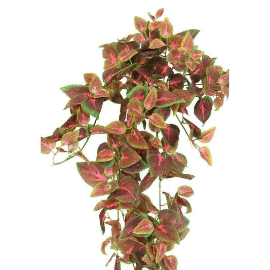 Feuillage artificiel chute de Coleus en piquet - plante verte intérieur - H.75cm rouge - D2